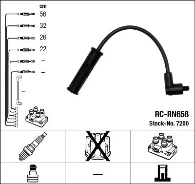 NGK Ignition Cable Kit (7200)