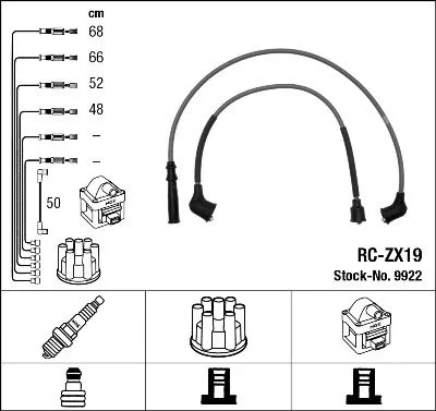 NGK Ignition Cable Kit (9922)