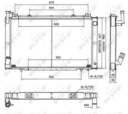 NRF Radiator, engine cooling (52154)