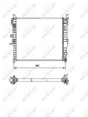 NRF Radiator, engine cooling (55335)