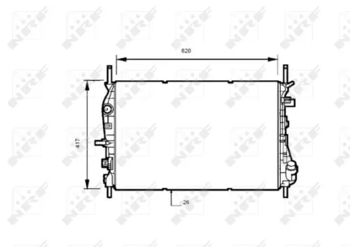 NRF Radiator, engine cooling (53741)