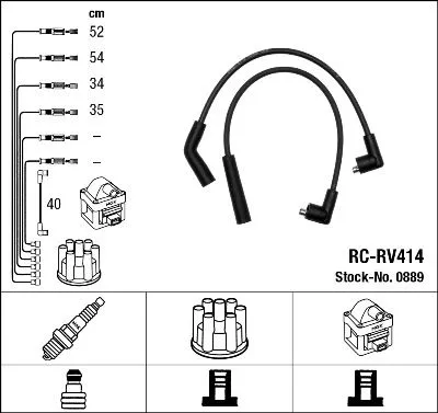 NGK Ignition Cable Kit (0889)