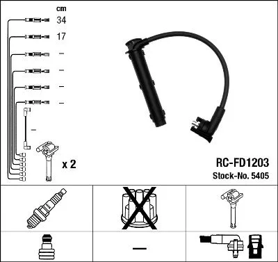 NGK Ignition Cable Kit (5405)