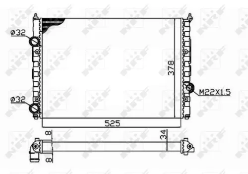 NRF Radiator, engine cooling (58947)