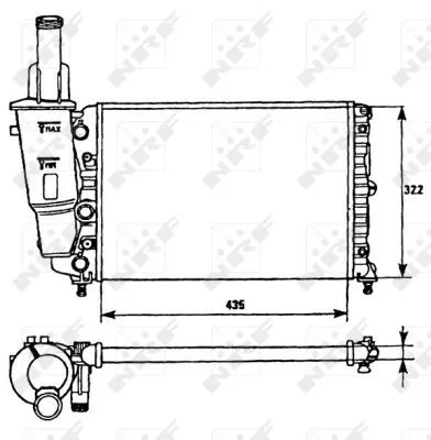NRF Radiator, engine cooling (58951)
