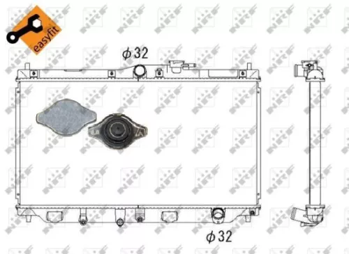 NRF Radiator, engine cooling (507728)