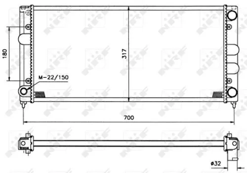 NRF Radiator, engine cooling (509506)