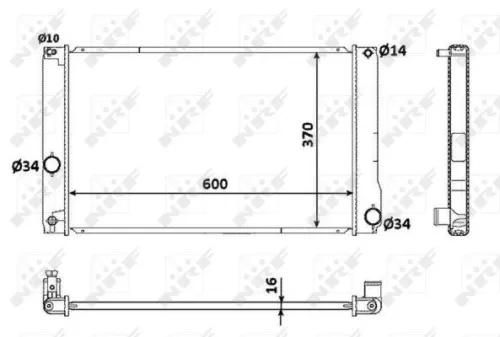NRF Radiator, engine cooling (53926)