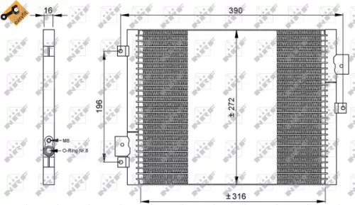 NRF Condenser, air conditioning (35795)