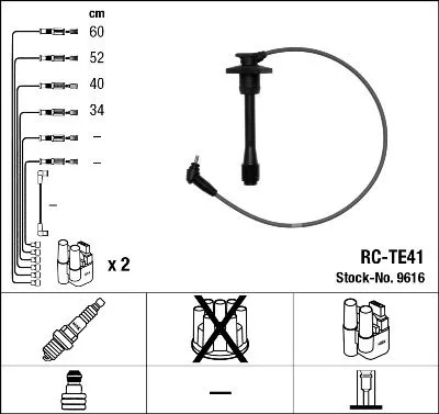 NGK Ignition Cable Kit (9616)