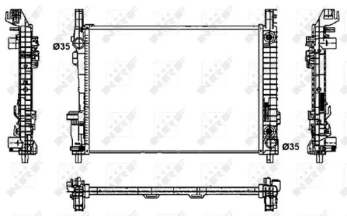 NRF Radiator, engine cooling (53800)