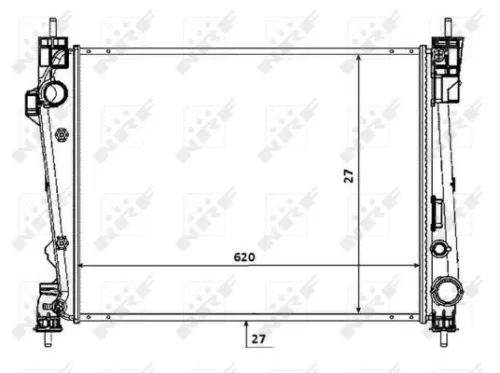 NRF Radiator, engine cooling (53933)