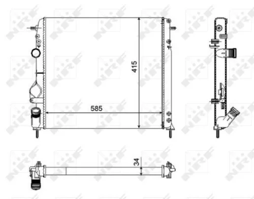 NRF Radiator, engine cooling (58325)