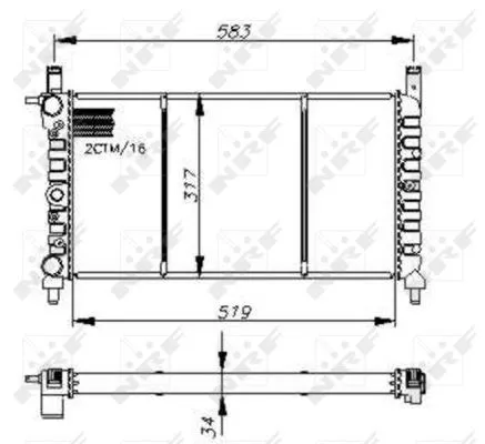 NRF Radiator, engine cooling (58732)