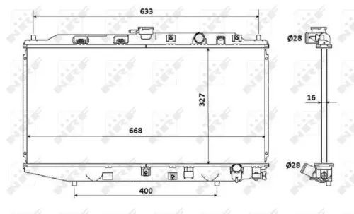 NRF Radiator, engine cooling (506728)