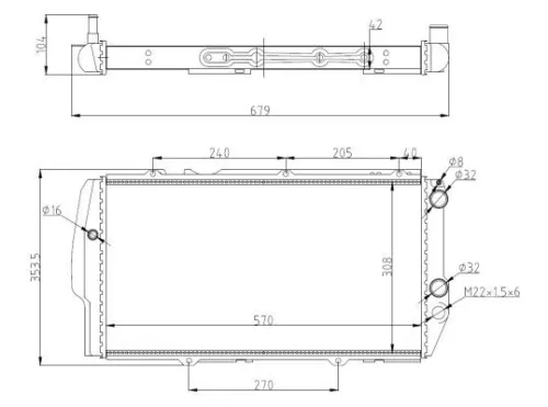 NRF Radiator, engine cooling (51311)