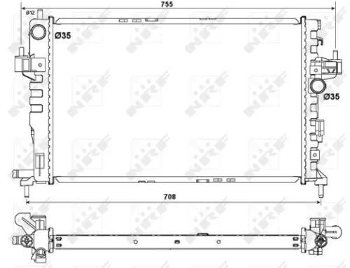 NRF Radiator, engine cooling (54753)