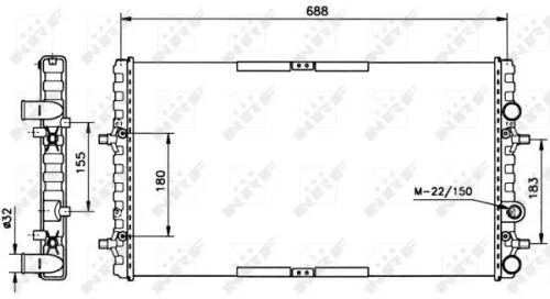 NRF Radiator, engine cooling (52160)