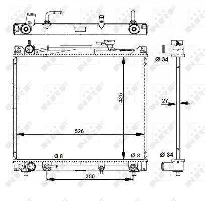 NRF Radiator, engine cooling (53289)