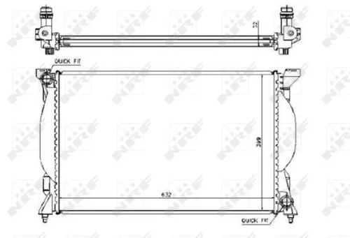 NRF Radiator, engine cooling (53720)