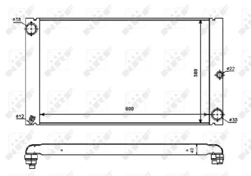 NRF Radiator, engine cooling (53725)