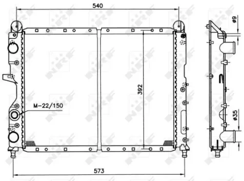 NRF Radiator, engine cooling (54501)