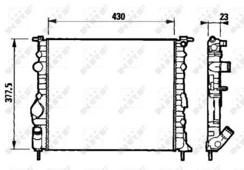 NRF Radiator, engine cooling (58192)