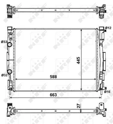 NRF Radiator, engine cooling (58329)