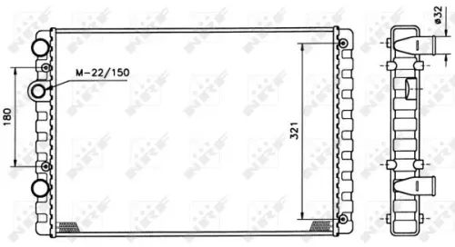 NRF Radiator, engine cooling (509520)