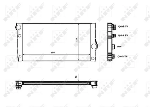 NRF Radiator, engine cooling (53817)