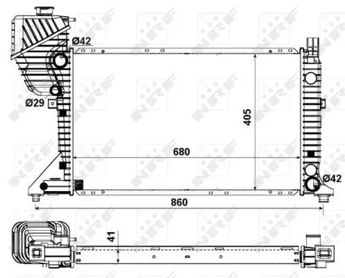 NRF Radiator, engine cooling (55348)