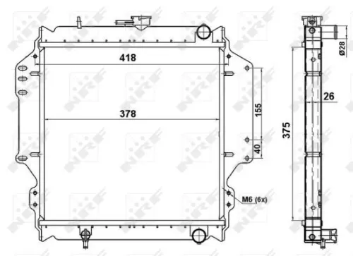 NRF Radiator, engine cooling (513161)