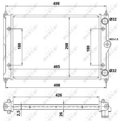 NRF Radiator, engine cooling (519505)