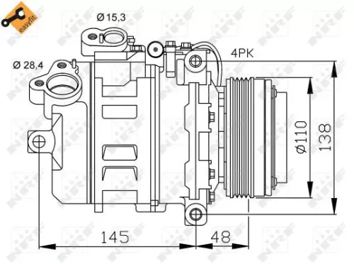 NRF Compressor, air conditioning (32465)