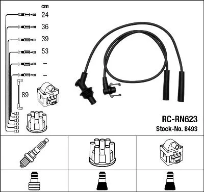 NGK Ignition Cable Kit (8493)