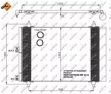 NRF Condenser, air conditioning (35843)