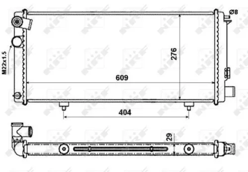 NRF Radiator, engine cooling (54628)