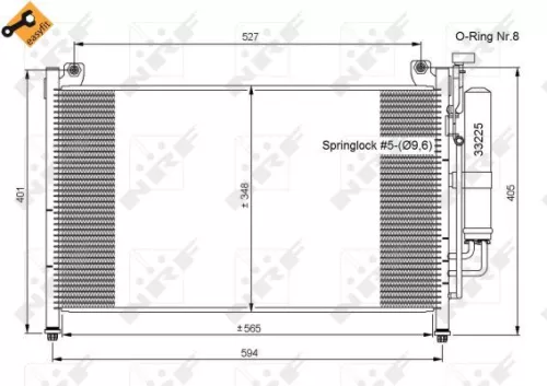 NRF Condenser, air conditioning (35870)