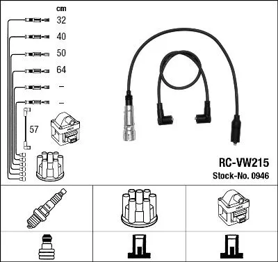 NGK Ignition Cable Kit (0946)