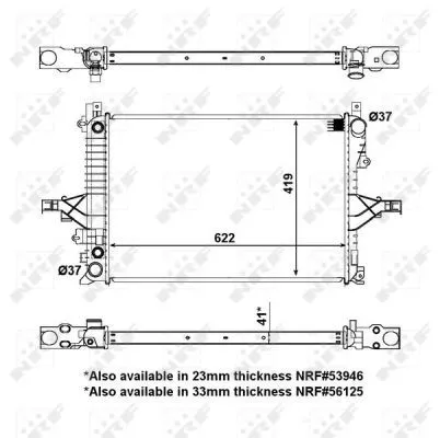 NRF Radiator, engine cooling (53532)