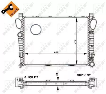 NRF Radiator, engine cooling (55337)