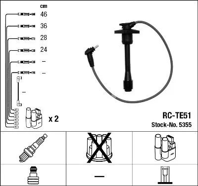 NGK Ignition Cable Kit (5355)