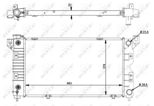 NRF Radiator, engine cooling (50238)