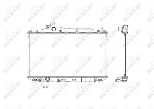NRF Radiator, engine cooling (58323)