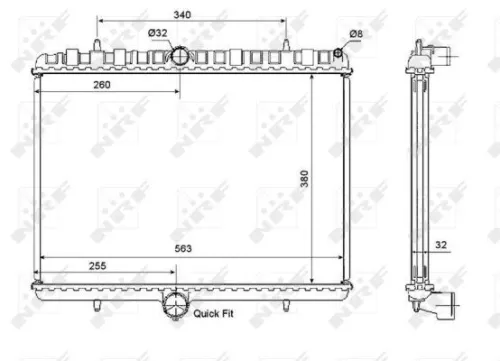 NRF Radiator, engine cooling (53861)