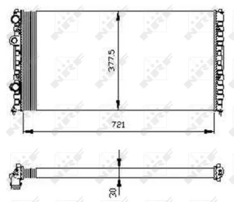 NRF Radiator, engine cooling (54696)