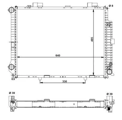 NRF Radiator, engine cooling (58098)