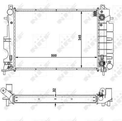 NRF Radiator, engine cooling (58109)