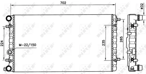 NRF Radiator, engine cooling (58143)