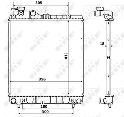NRF Radiator, engine cooling (58354)